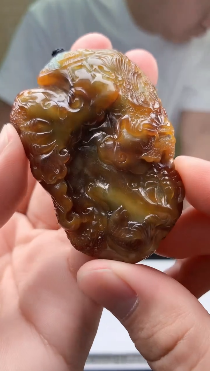 【闪购商品】定制翡翠未镶嵌5028bb-毛货挂件96