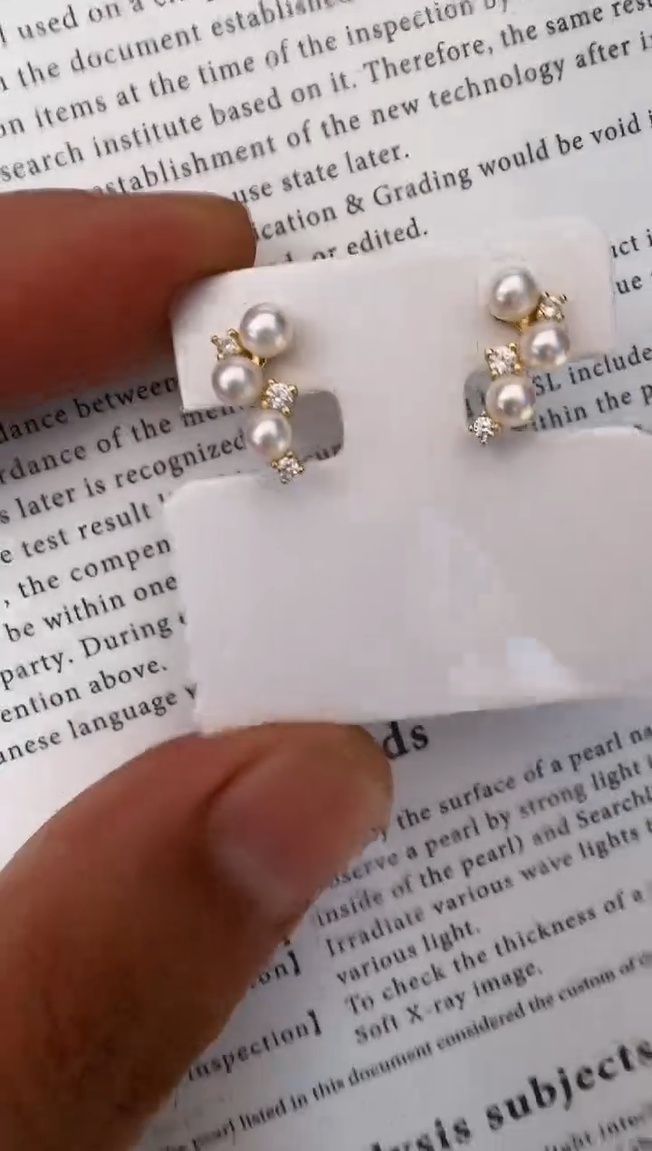 银S925镶嵌海水珍珠耳饰耳钉