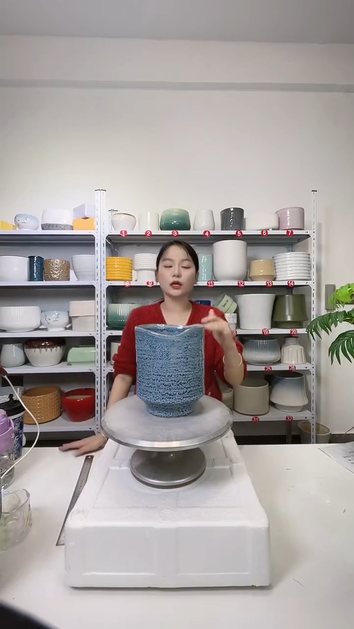 【闪购商品】陶瓷大号缺口深蓝16*20