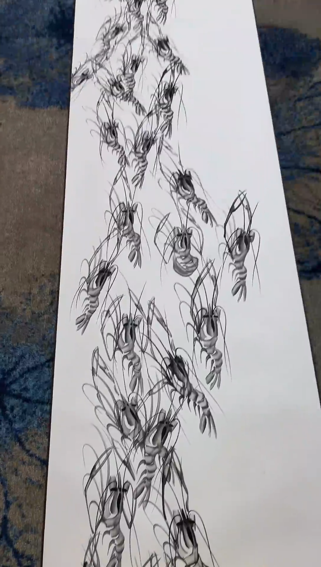 【闪购商品】国画百龙图10米精品鎏金手卷