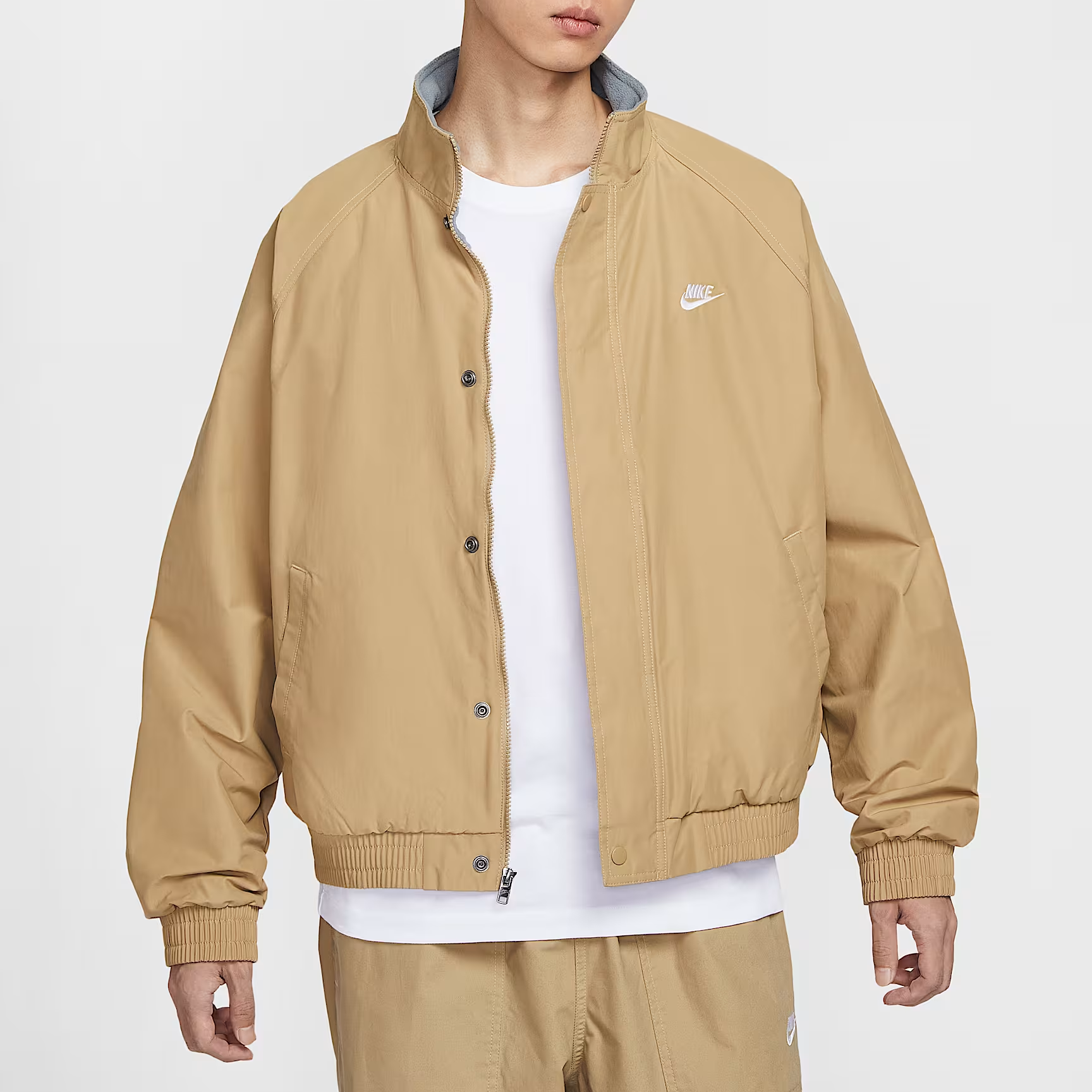 耐克/NIKE男子摇粒绒里料宽松时尚休闲立领夹克外套 FZ0657297