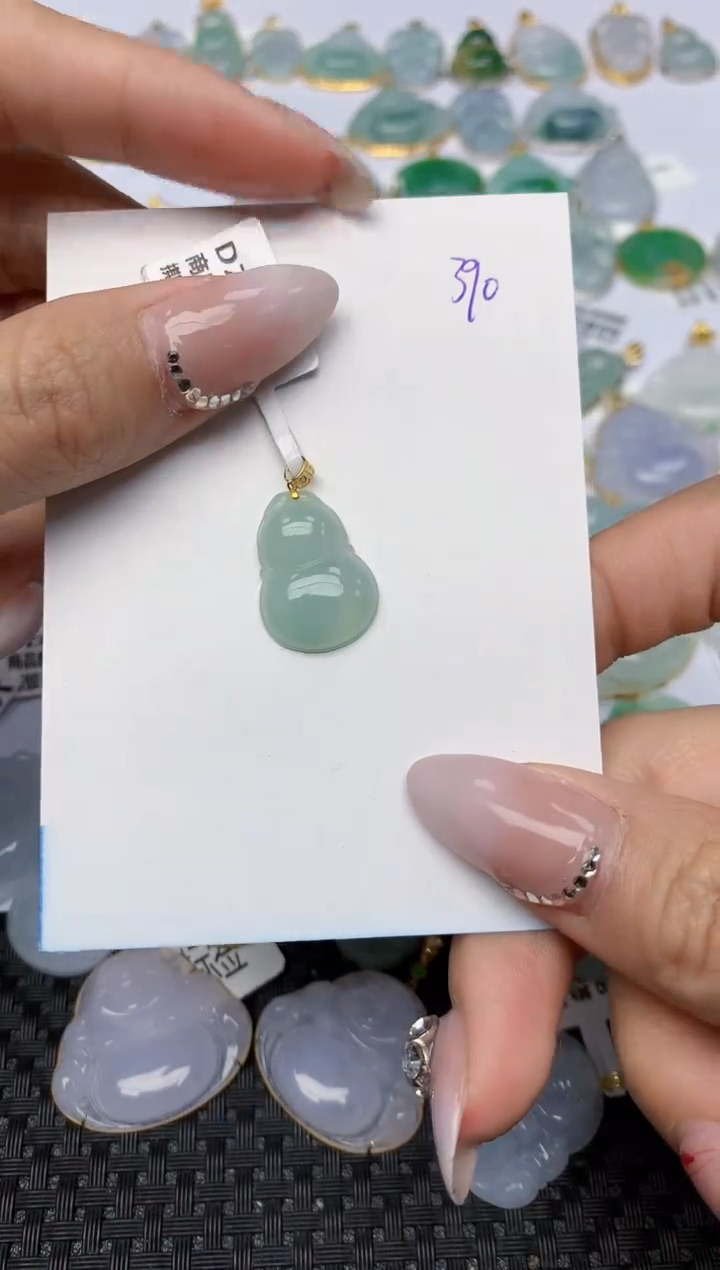 【闪购商品】翡翠颈饰18K金镶嵌 天然翡翠A货