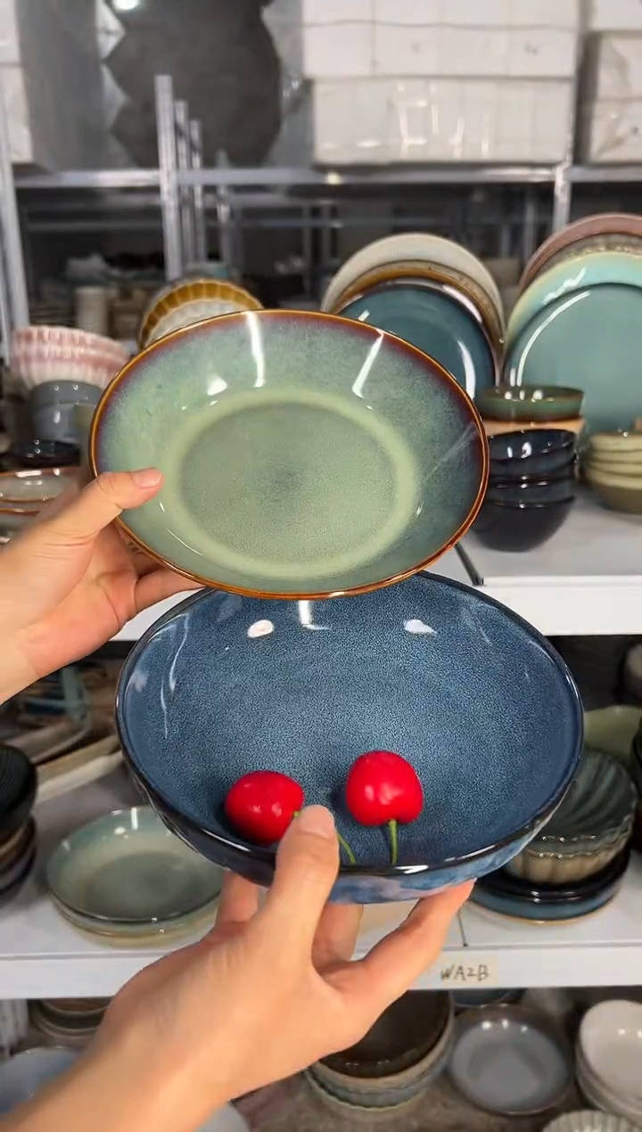 陶瓷外贸尾货瑕疵满20包邮X2 深盘组合