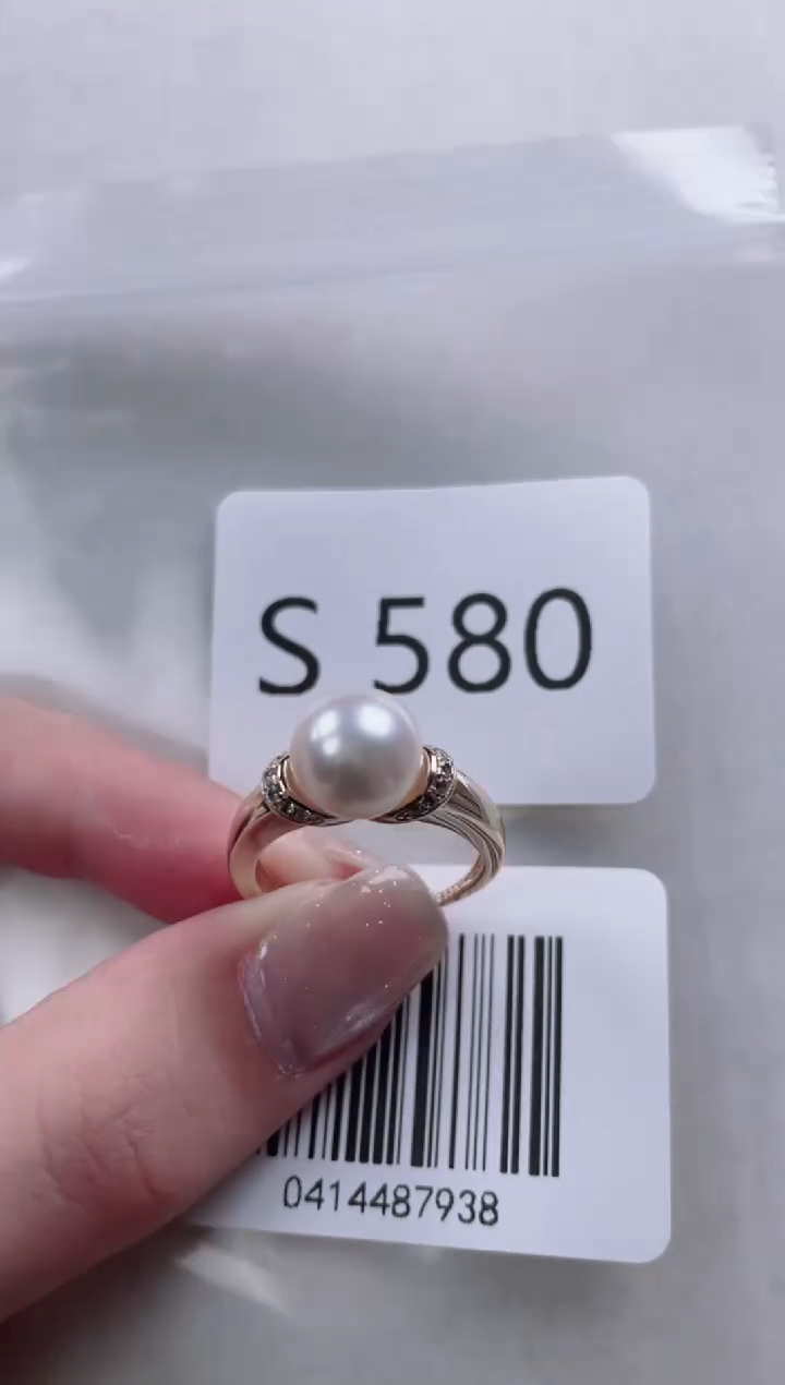 【闪购商品】海水珍珠戒指银S925镶嵌S580