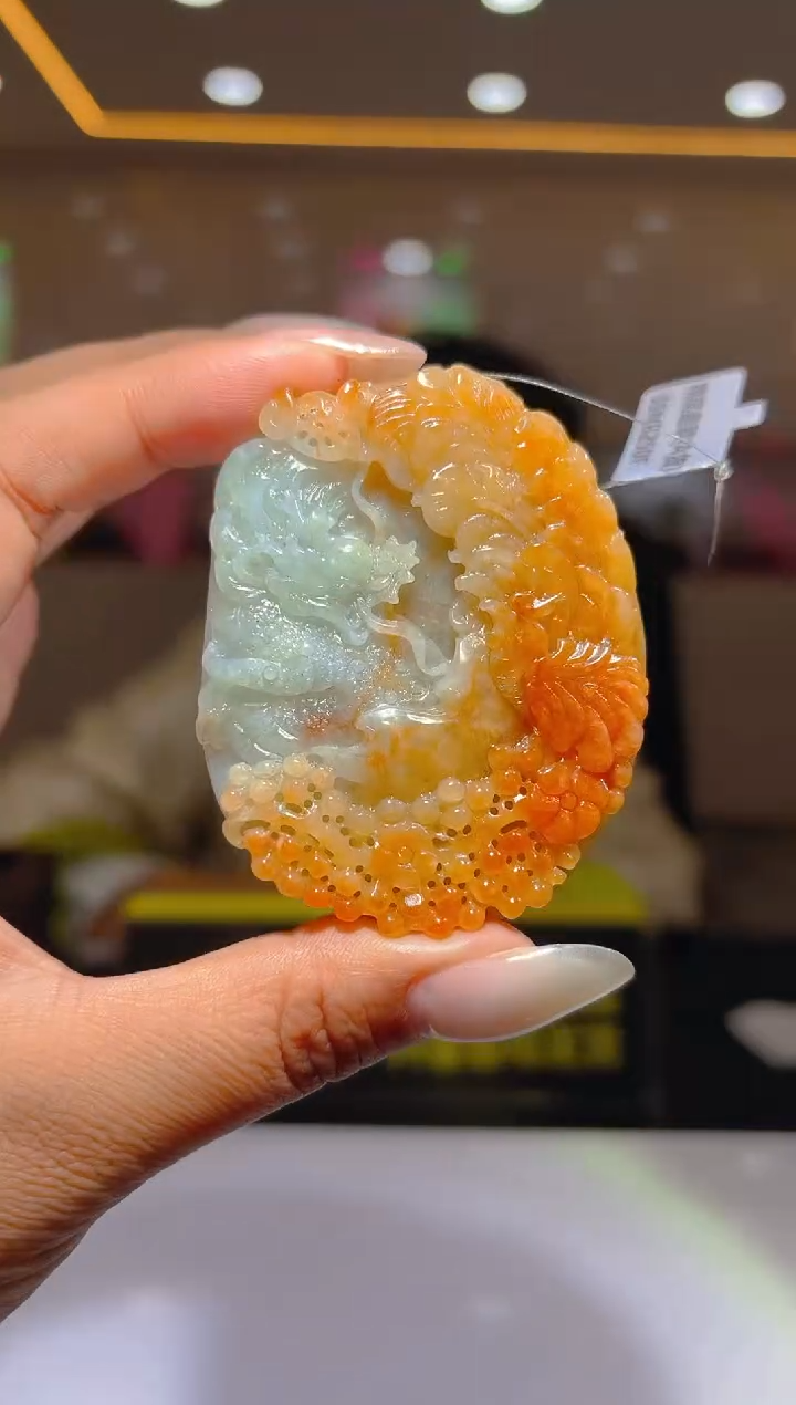 未镶嵌定制翡翠19/1225/L/龙凤