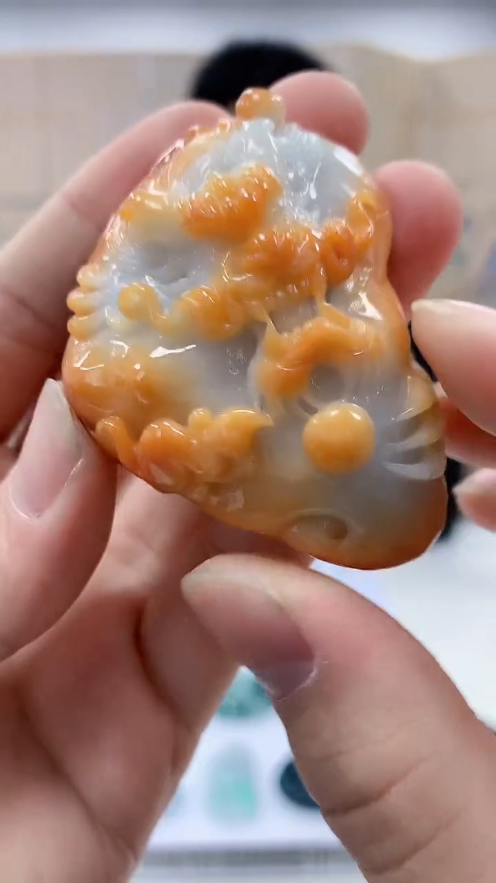 【闪购商品】定制翡翠未镶嵌5153bb-毛货挂件108