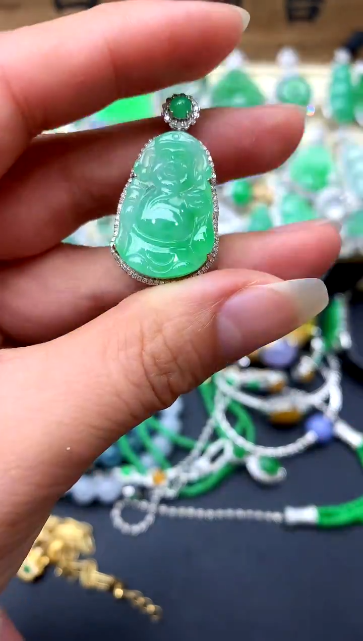 【闪购商品】翡翠颈饰18K金镶嵌323-中国好珍宝