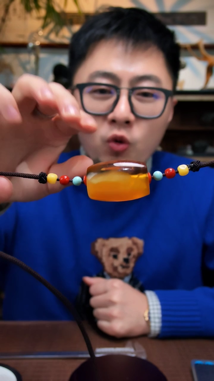 未镶嵌定制蜜蜡蜜蜡桶珠吊坠LG（竞）
