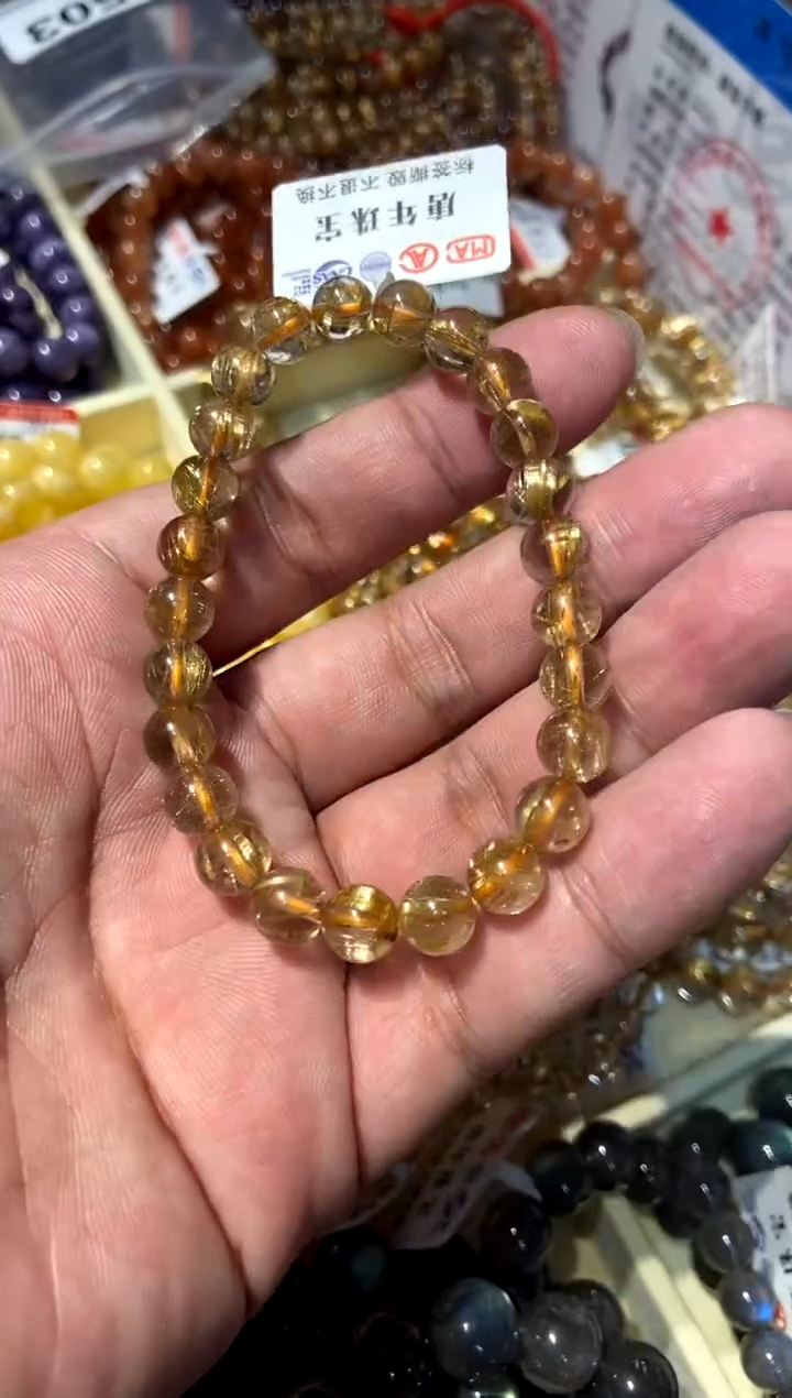 【闪购商品】水晶504-未镶嵌金发钛金7mm+