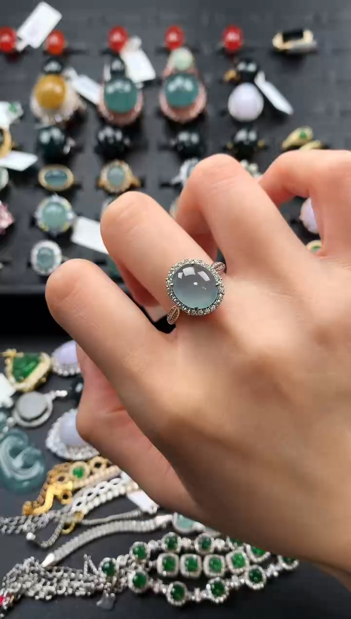 【闪购商品】翡翠戒指银S925镶嵌36547645