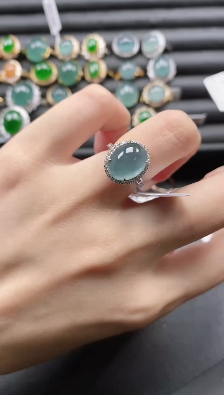 【闪购商品】翡翠戒指银S925镶嵌51151