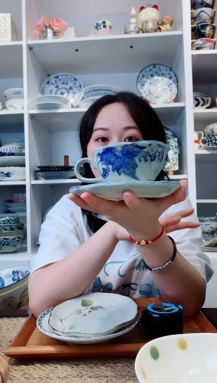 陶瓷粗陶山葡萄咖啡杯碟