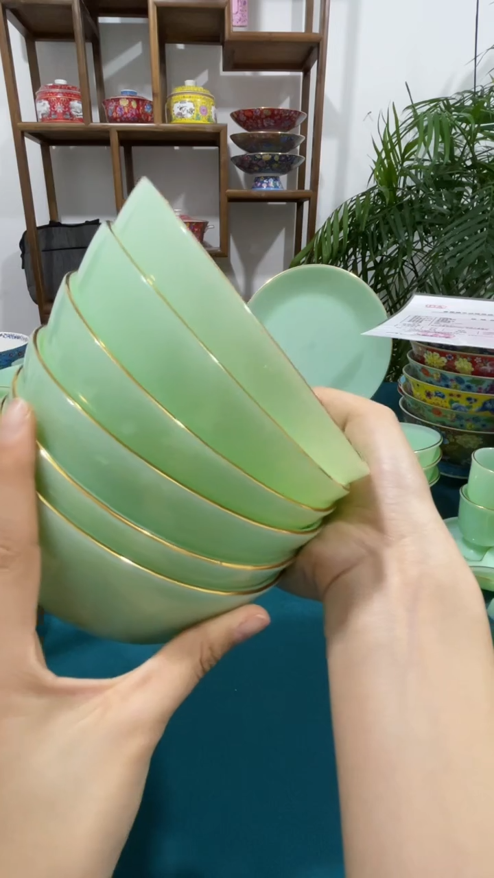 ·5.5英寸玉瓷碗6个口径13.8厘米 