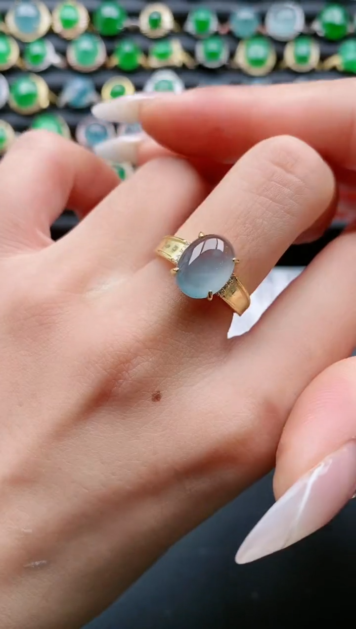 【闪购商品】翡翠戒指银S925镶嵌111111111