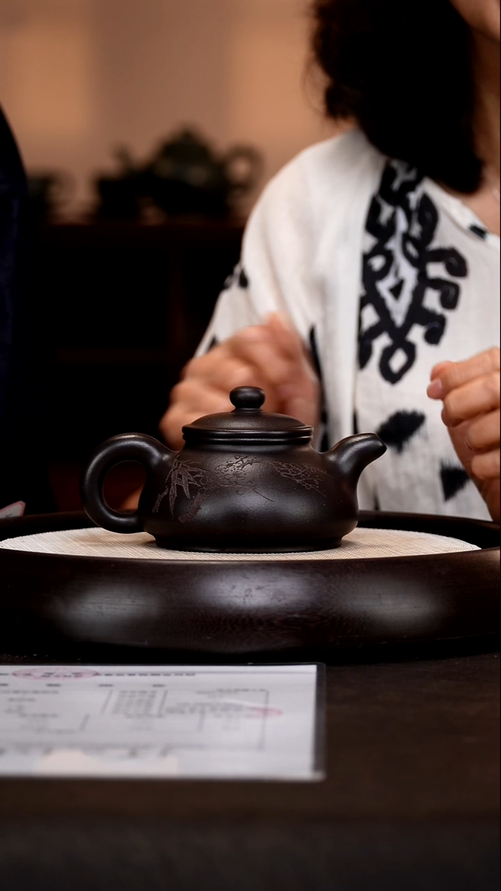 茶壶紫砂GHJ58矮潘黑金刚280cc