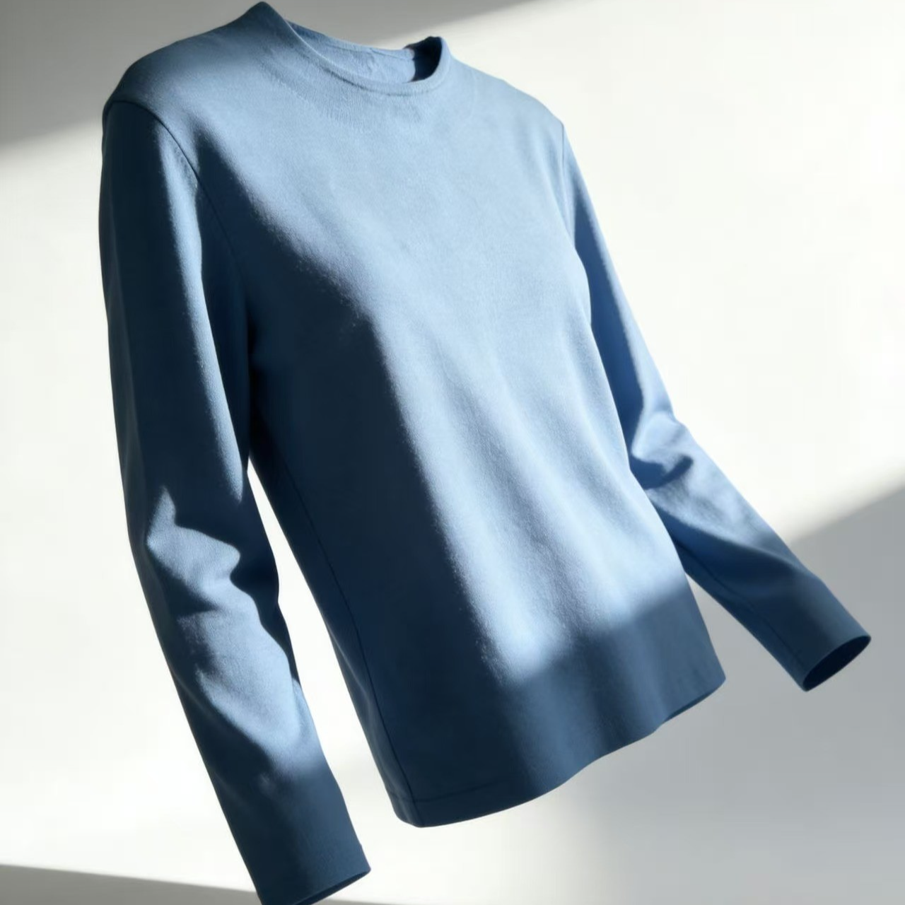 长袖羊绒打底衫秋冬时尚百搭高级慵懒风垂顺感休闲通勤