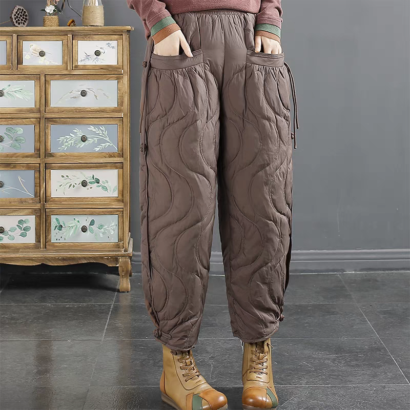  玛罗兰 洋气羽绒新款 云朵花鸭绒裤长款（新）