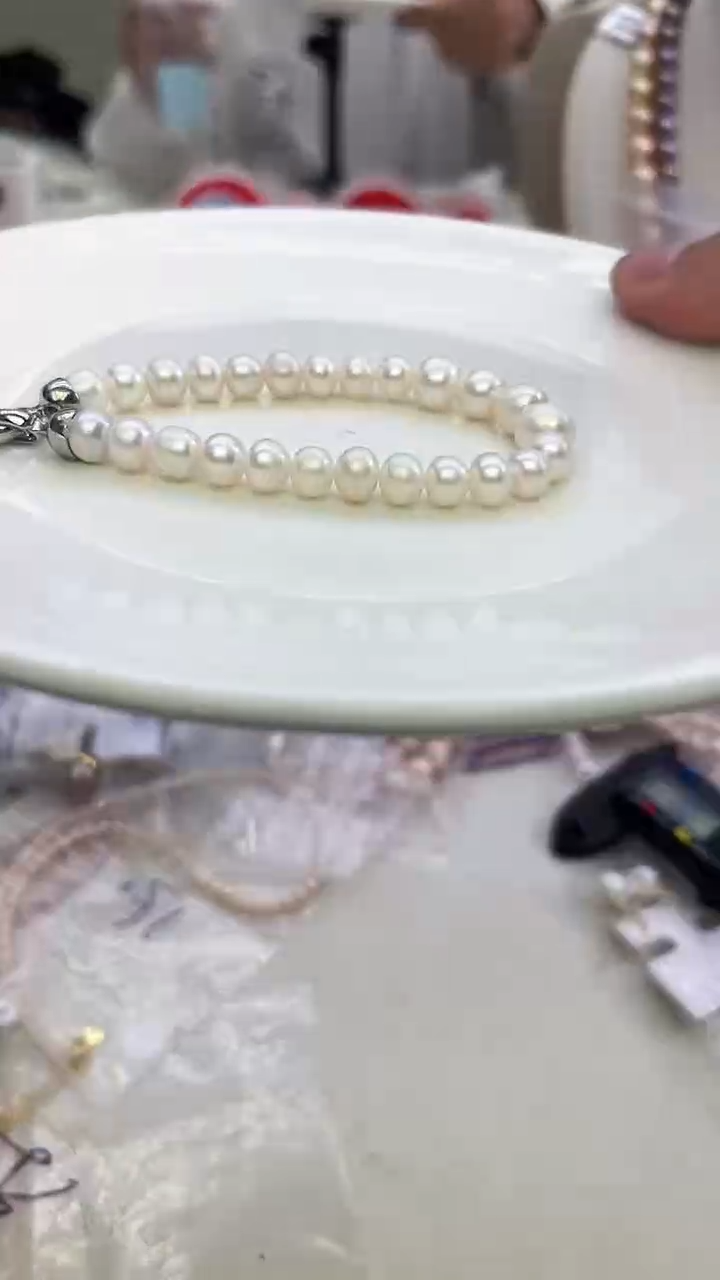 未镶嵌手链淡水珍珠白色系手链