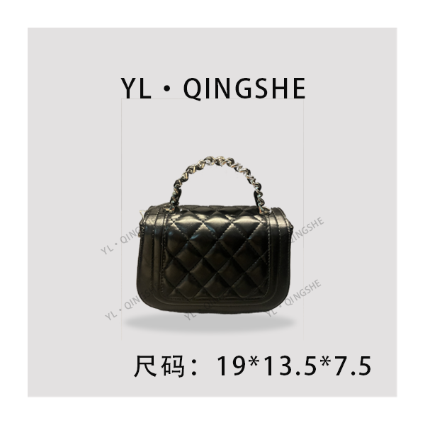 【依琳定制】女士潮流时尚经典气质手拎单肩包ZT-D9612-黑色