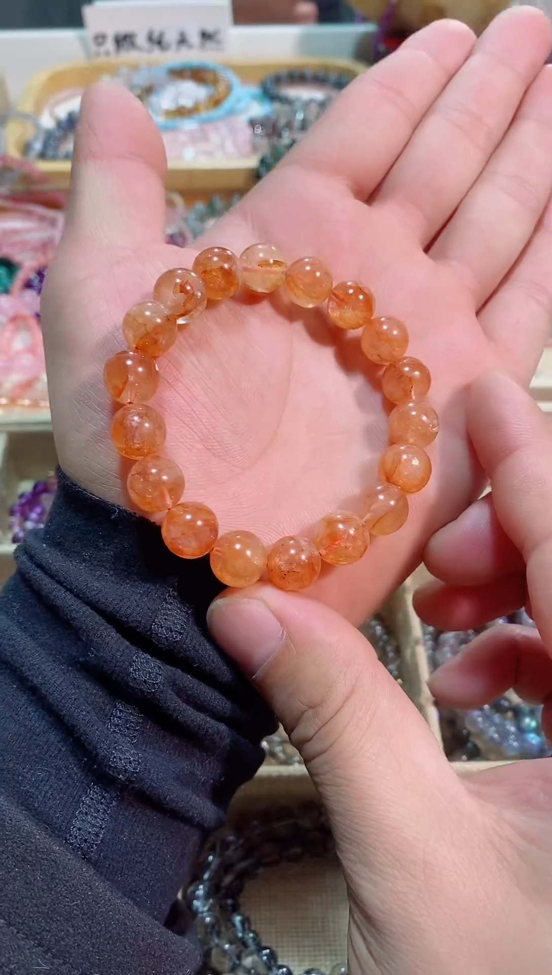 【闪购商品】水晶手链未镶嵌红胶花10M+ (多样性发其一）