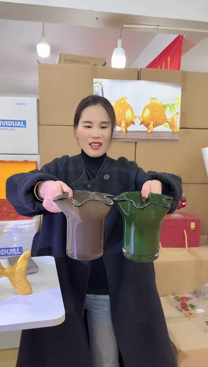【闪购商品】无铅玻璃美全花器-m-早23 随机发
