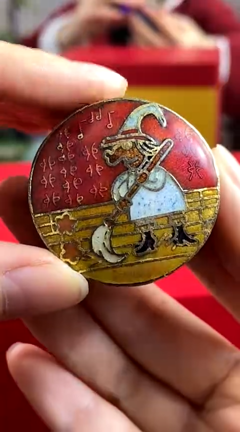 【闪购商品】非遗技艺 景泰蓝粉盒红色（老）