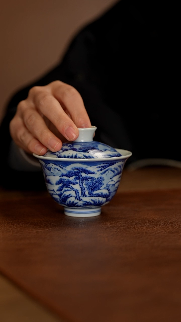 【闪购商品】瓷片景德镇斌芬陶瓷/雪景盖碗