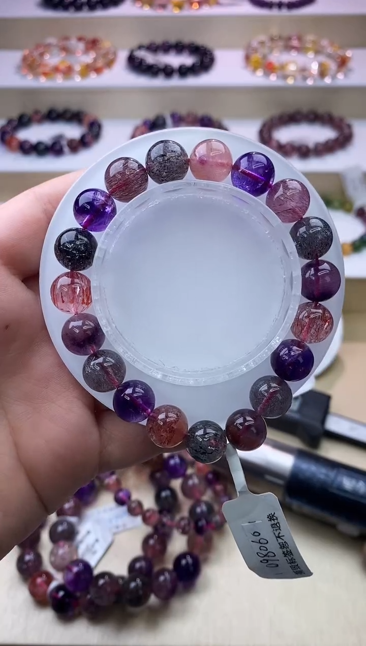 【闪购商品】水晶手链未镶嵌黑加仑超七单圈10m+