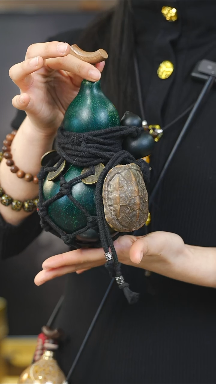 【闪购商品】XK202大漆酒葫芦不包手串及旋转底座