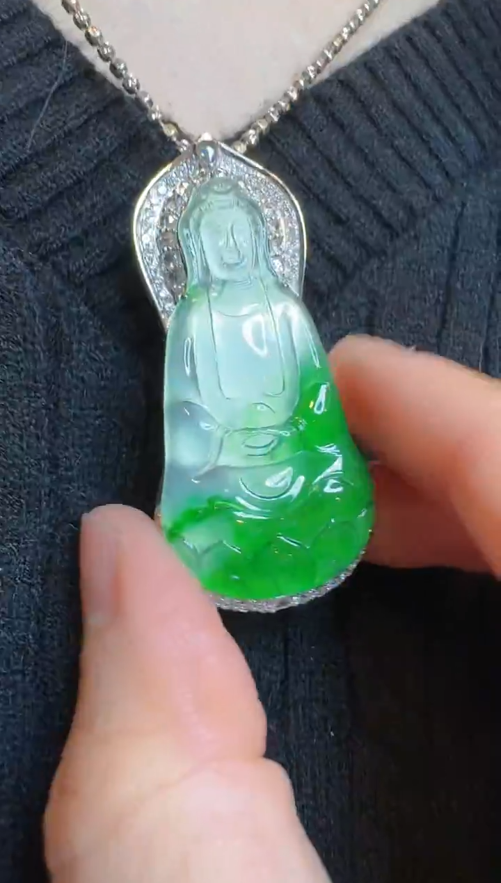 【闪购商品】翡翠吊坠(不含链)18K金镶嵌多样性团购发一件