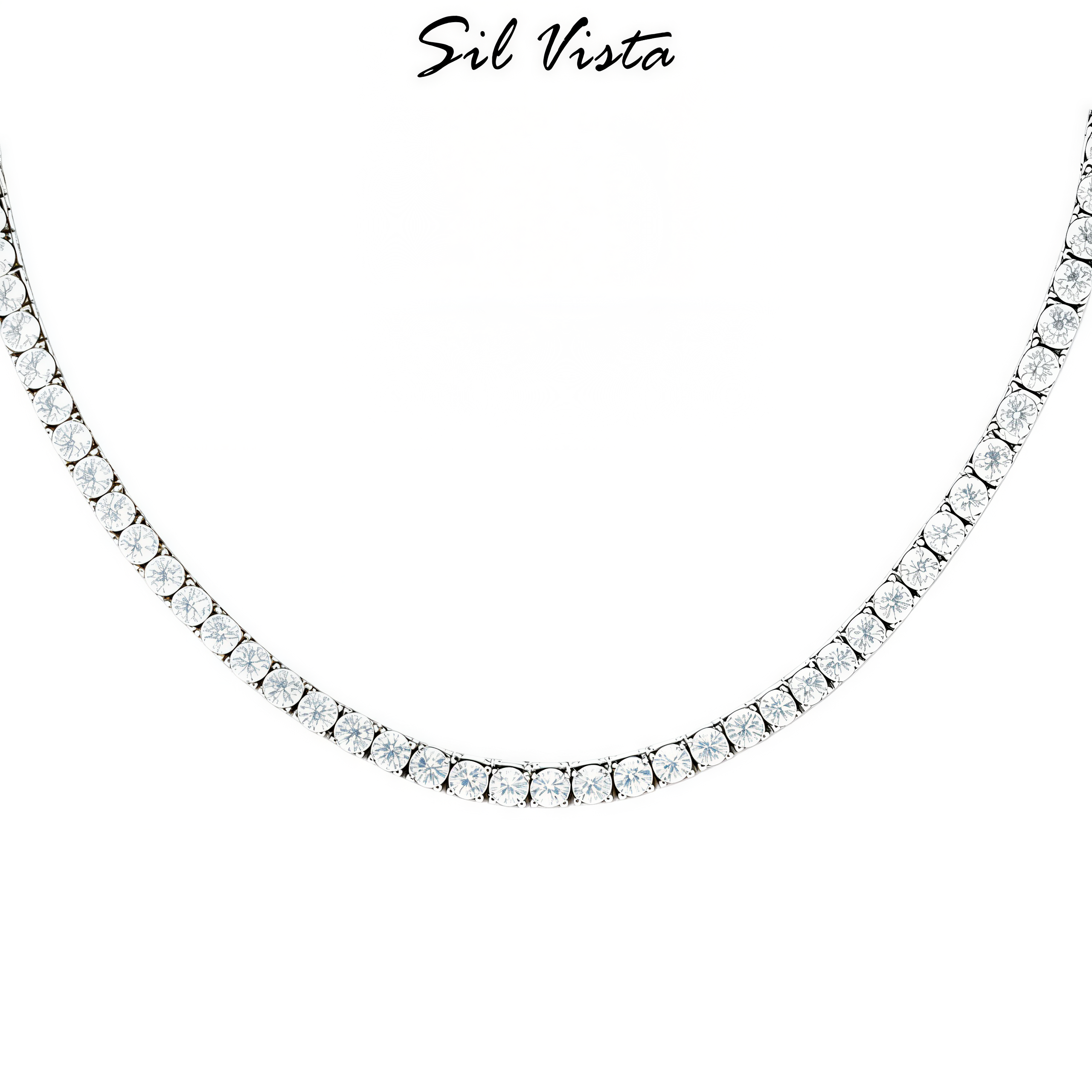 铜合金锆石项链 满钻网球链项链小冰糖项链锁骨链百搭通勤男女