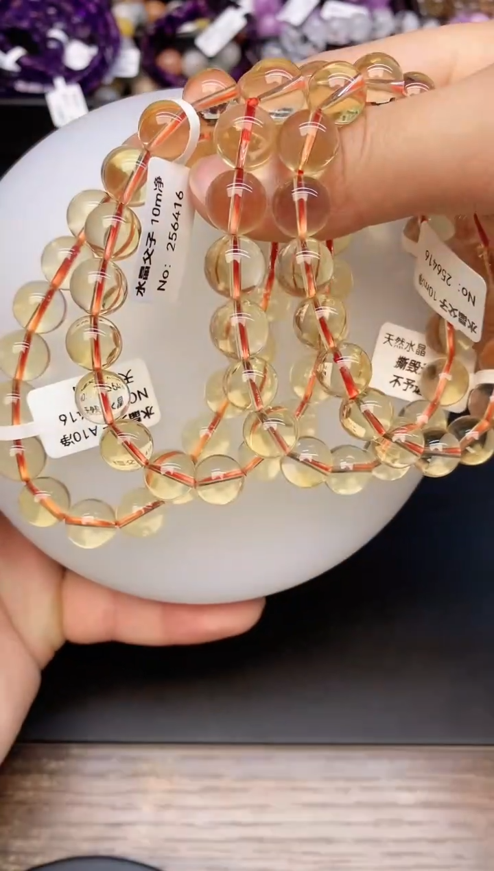 【闪购商品】水晶手链未镶嵌A51 黄水晶 10mm 多样性发其一