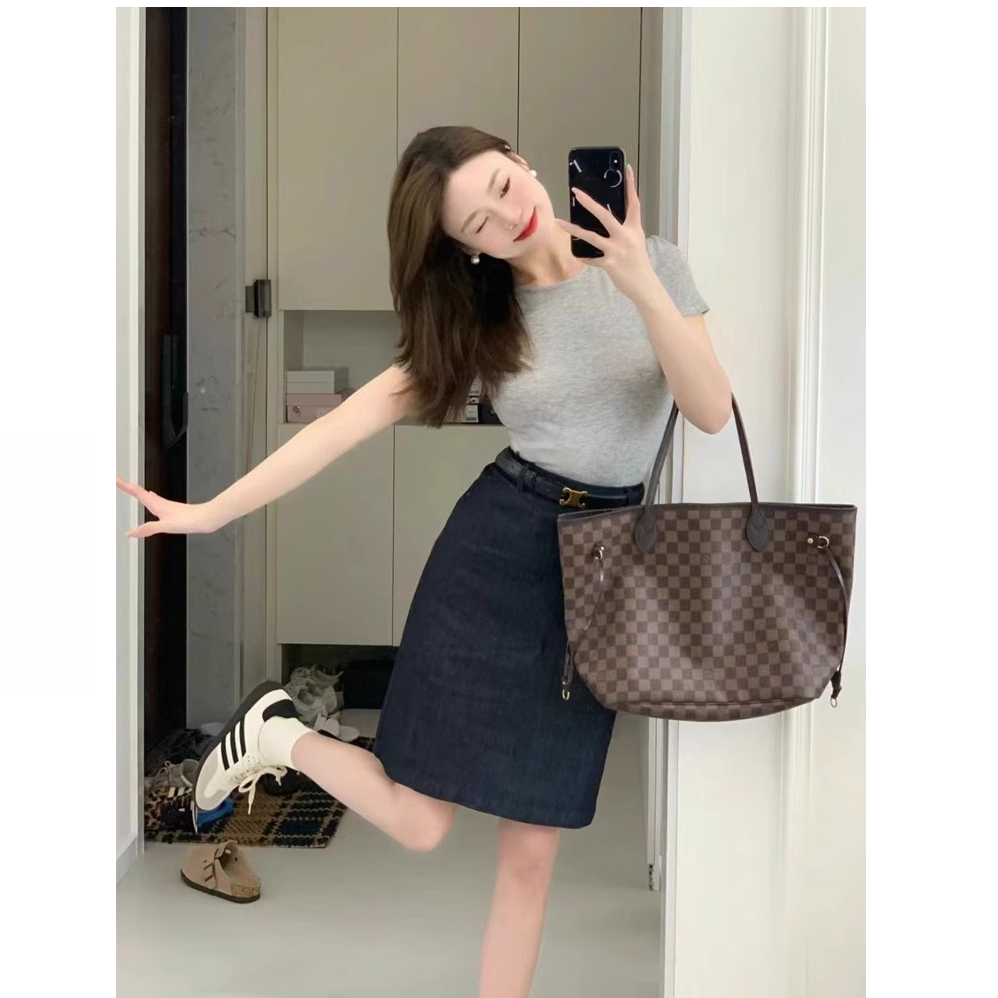 梨形身材牛仔半身裙女装夏季高腰显瘦气质简约百搭休闲a字裙中裙
