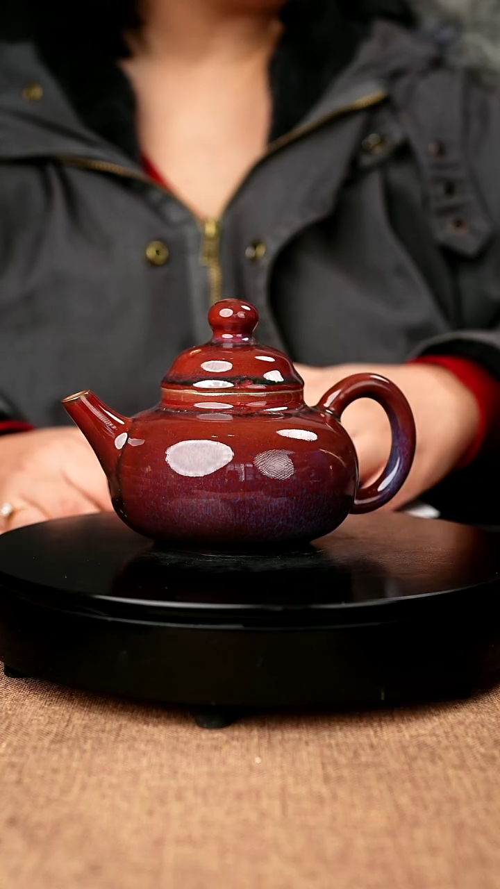 【闪购商品】678#盼龙窑一级品原矿钧瓷炉钧釉容天壶