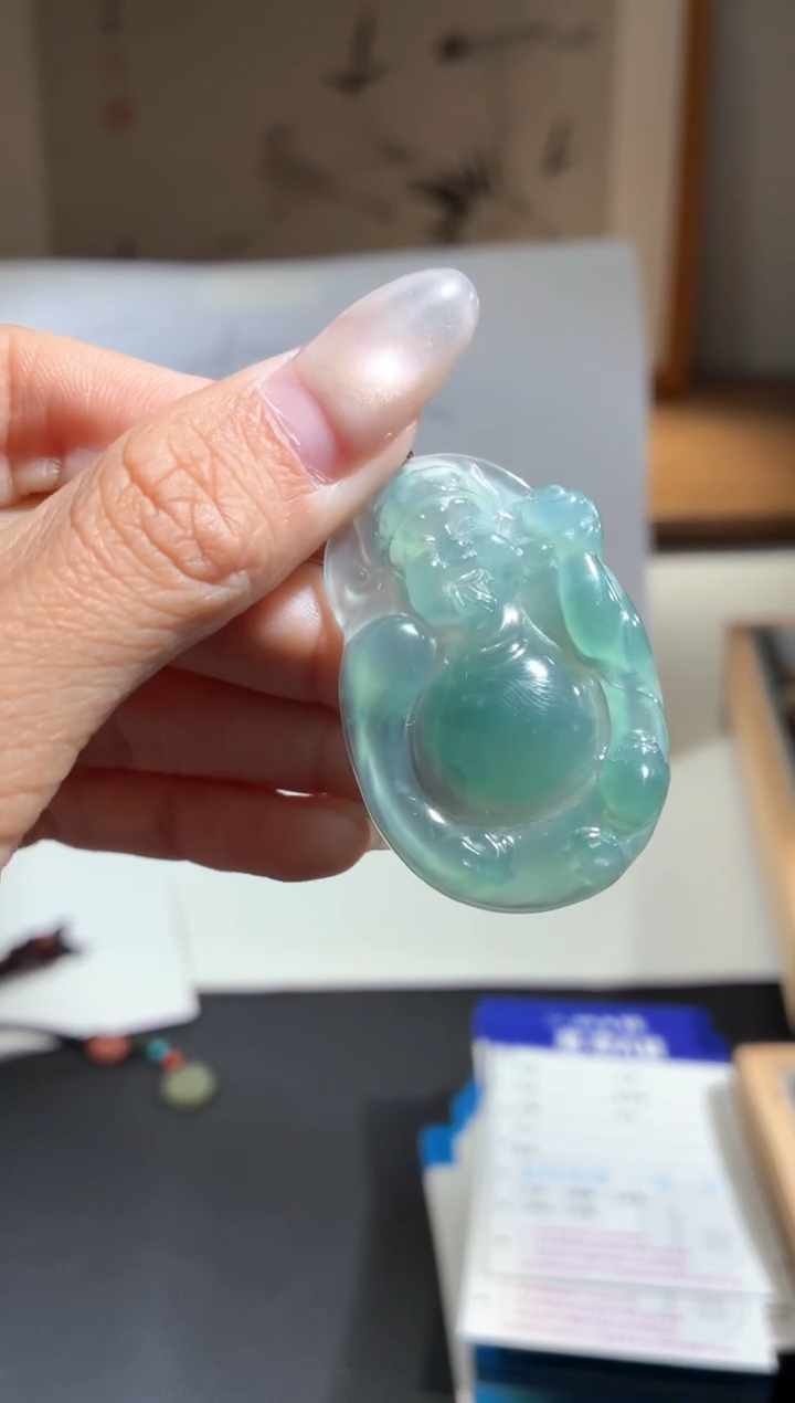 吊坠(不含链)未镶嵌翡翠财神爷