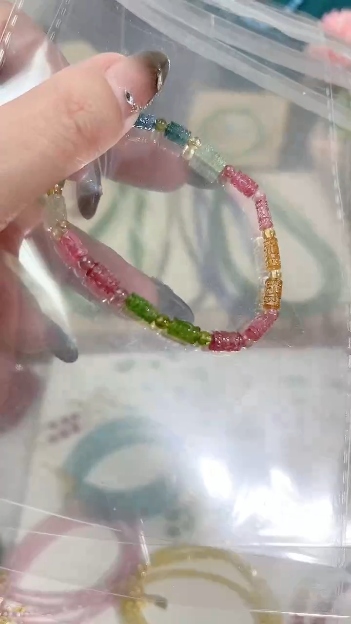 【闪购商品】碧玺手链未镶嵌回纹珠多样性发其一399