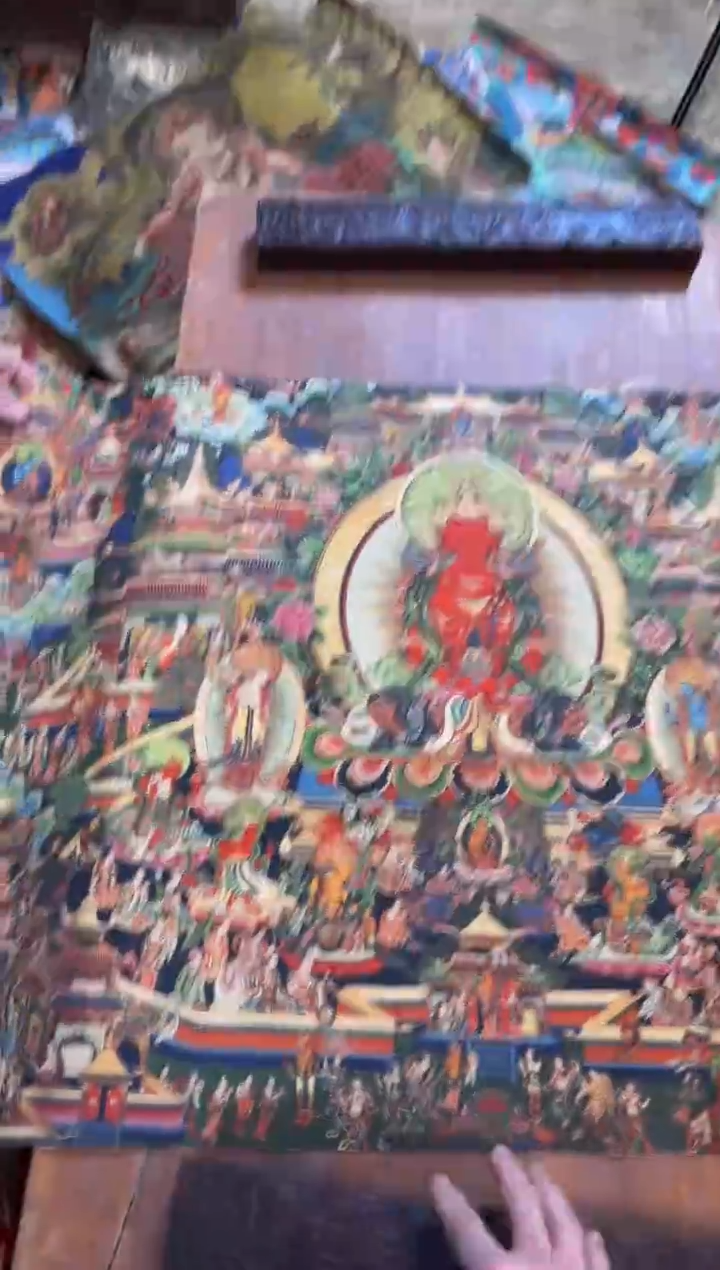 装裱画精品手绘唐卡链接--A008