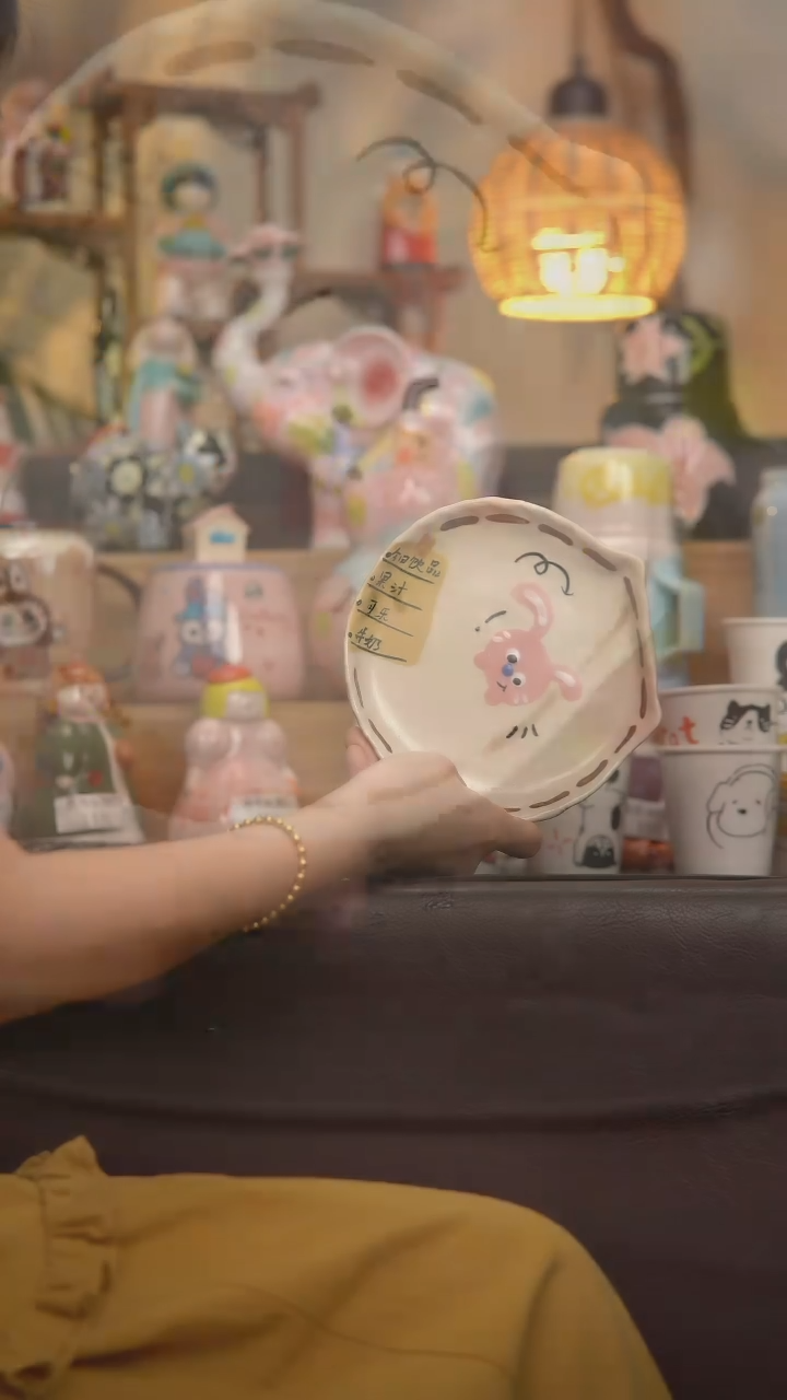 瓷陶瓷卡通甜品盘