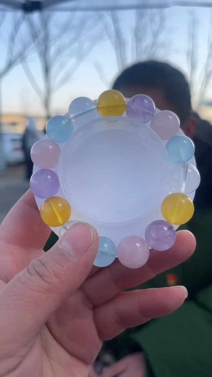 【闪购商品】水晶手链未镶嵌天然DIY手串多样性发一14mm