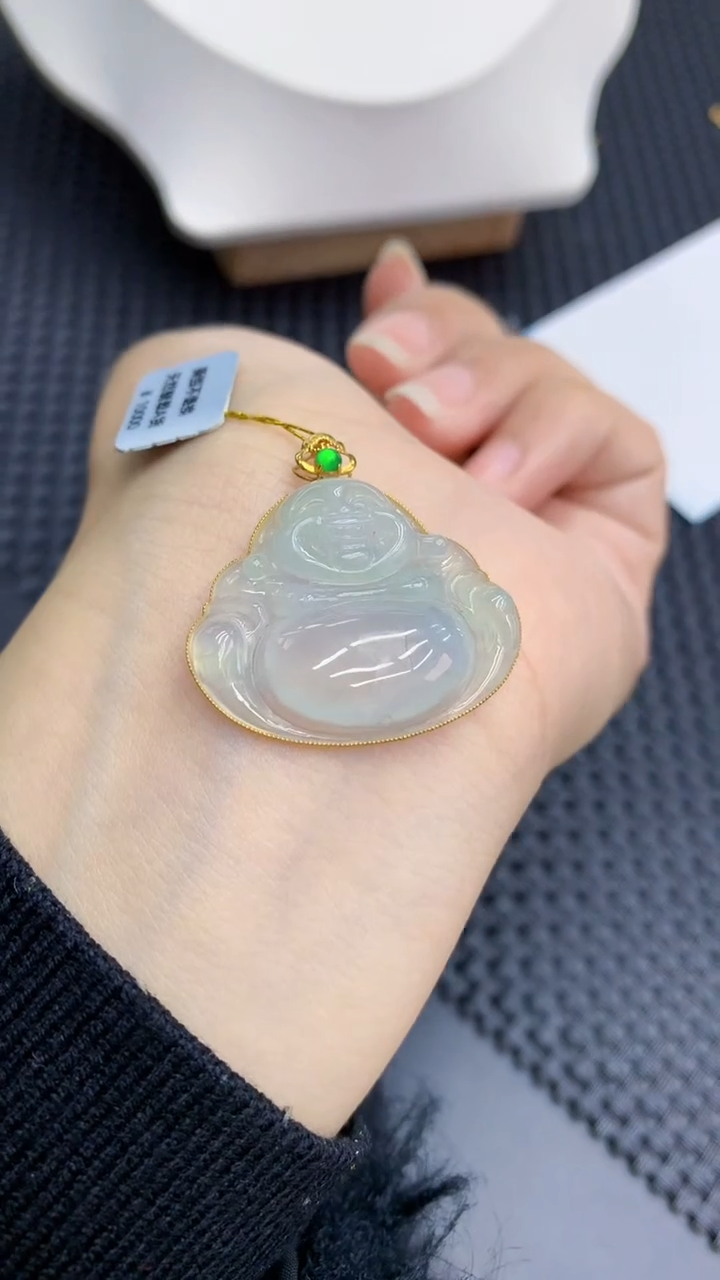 【闪购商品】翡翠颈饰18K金镶嵌            8