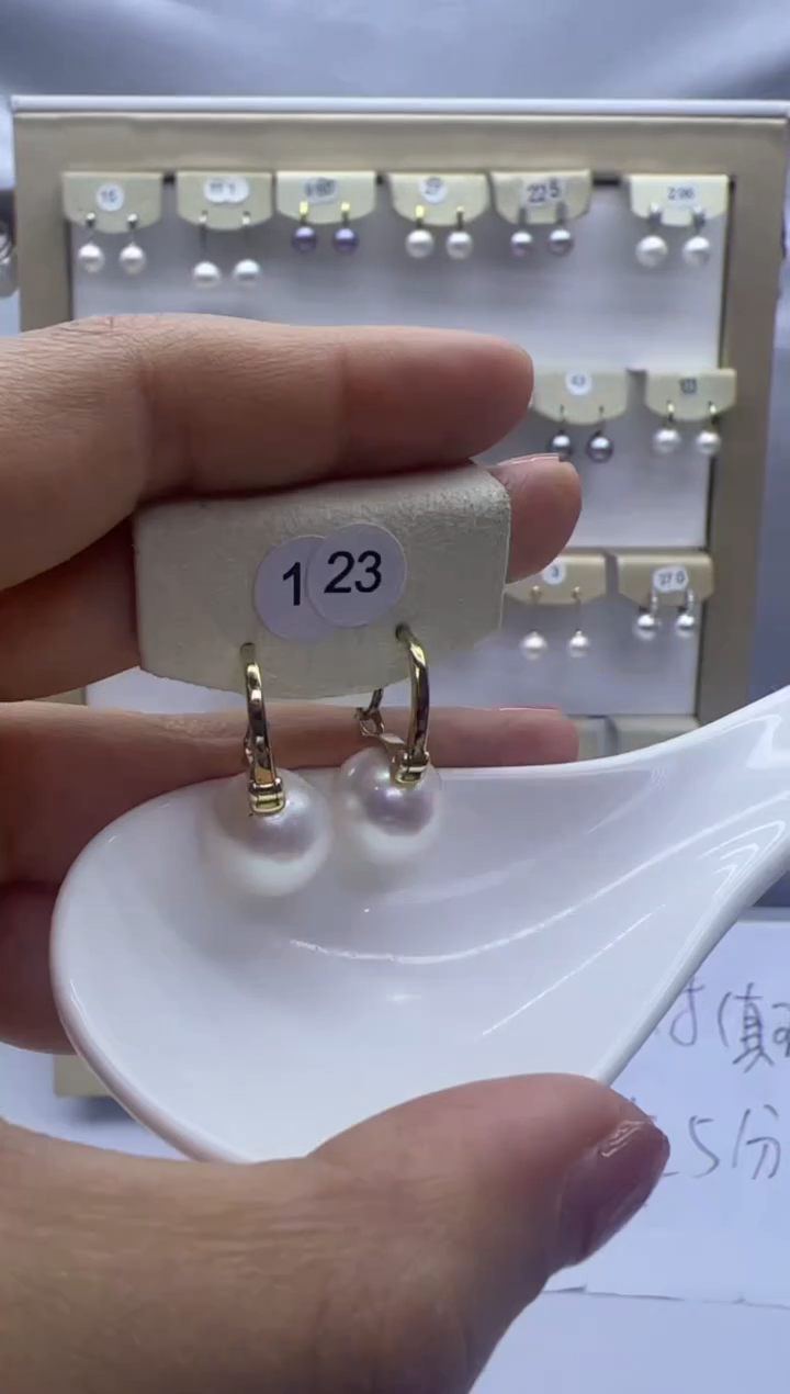 【闪购商品】淡水珍珠耳饰银S925镶嵌123