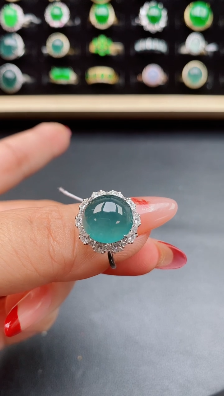【闪购商品】翡翠戒指银S925镶嵌80550