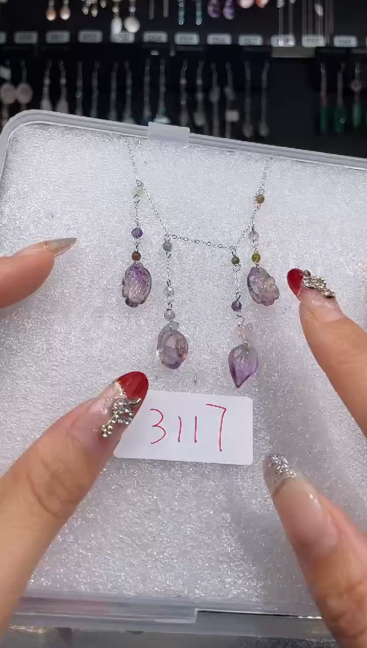 【闪购商品】紫晶耳饰银S925镶嵌喜欢拍