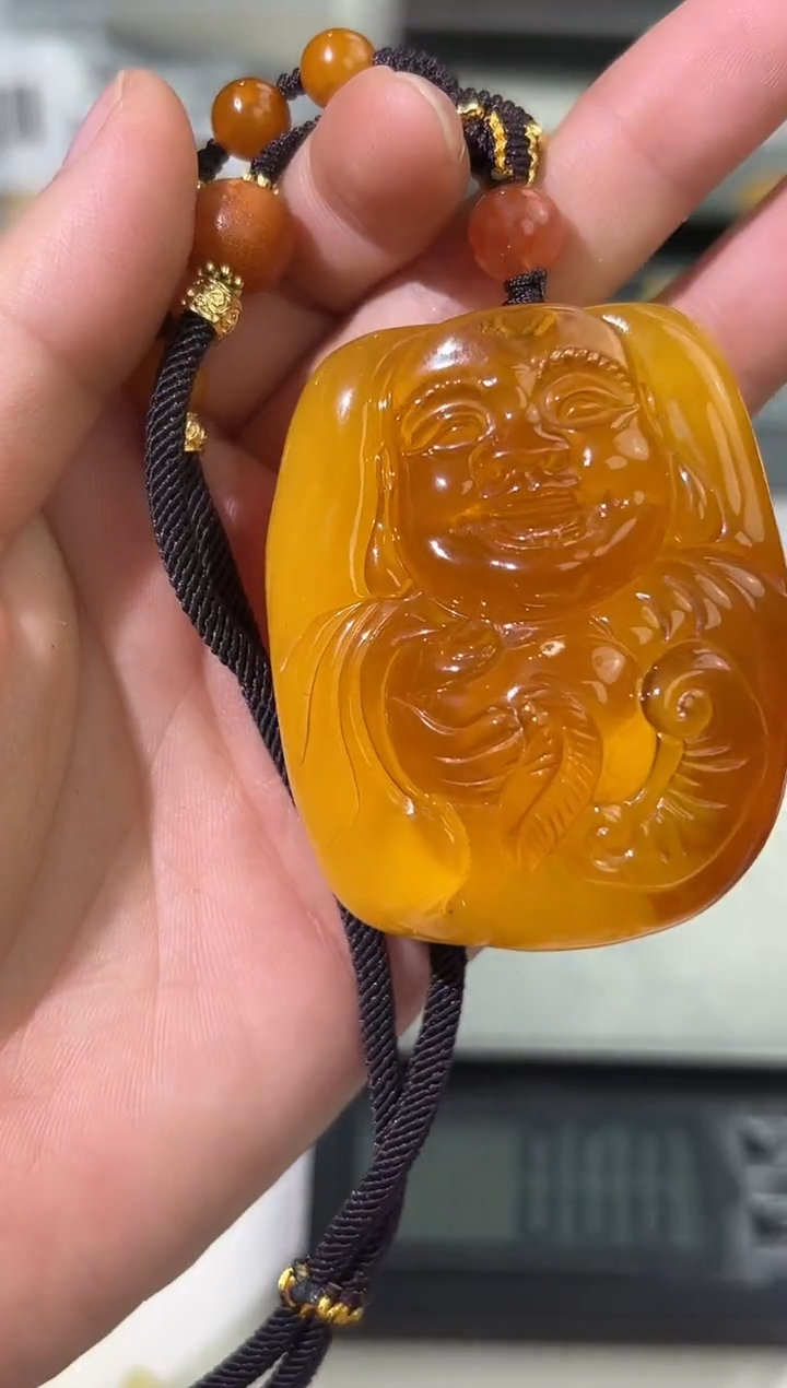 裸石琥珀未镶嵌琥珀蜜蜡吊坠