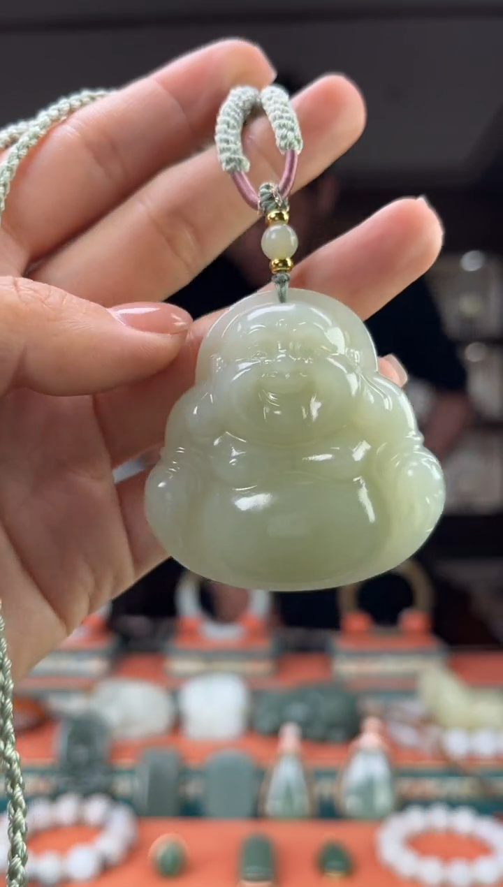 和田玉未镶嵌颈饰佩佩50mm左右