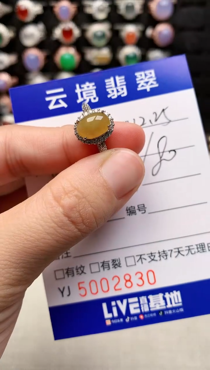 银S925镶嵌戒指翡翠2830