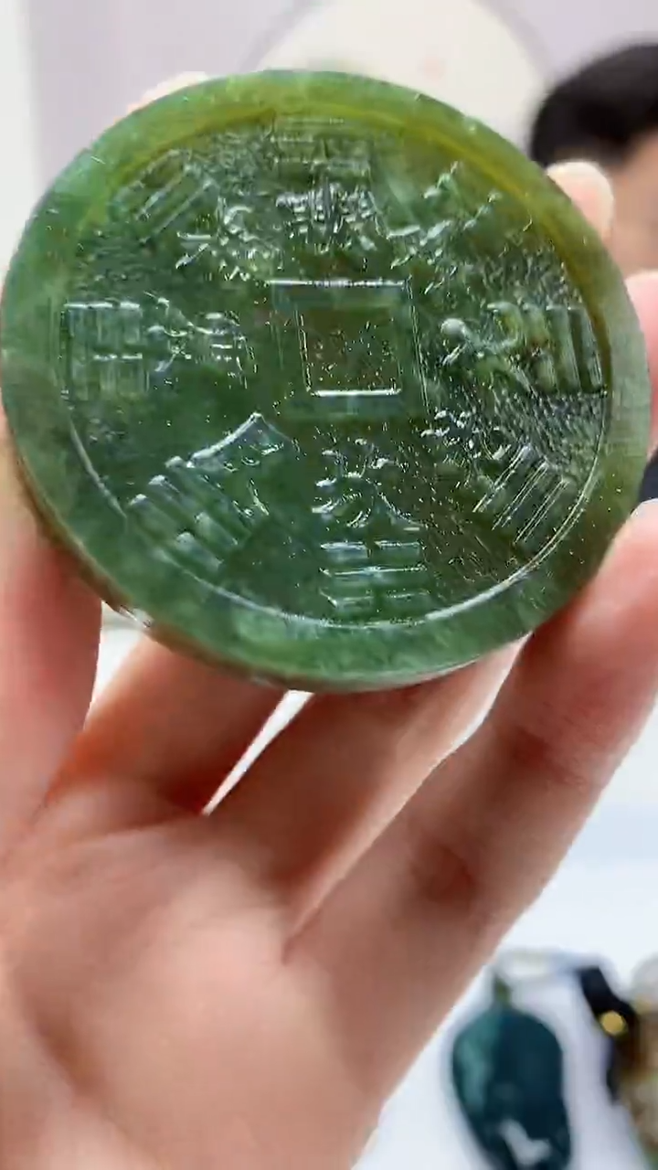 【闪购商品】定制翡翠未镶嵌4917zm-毛货挂件214