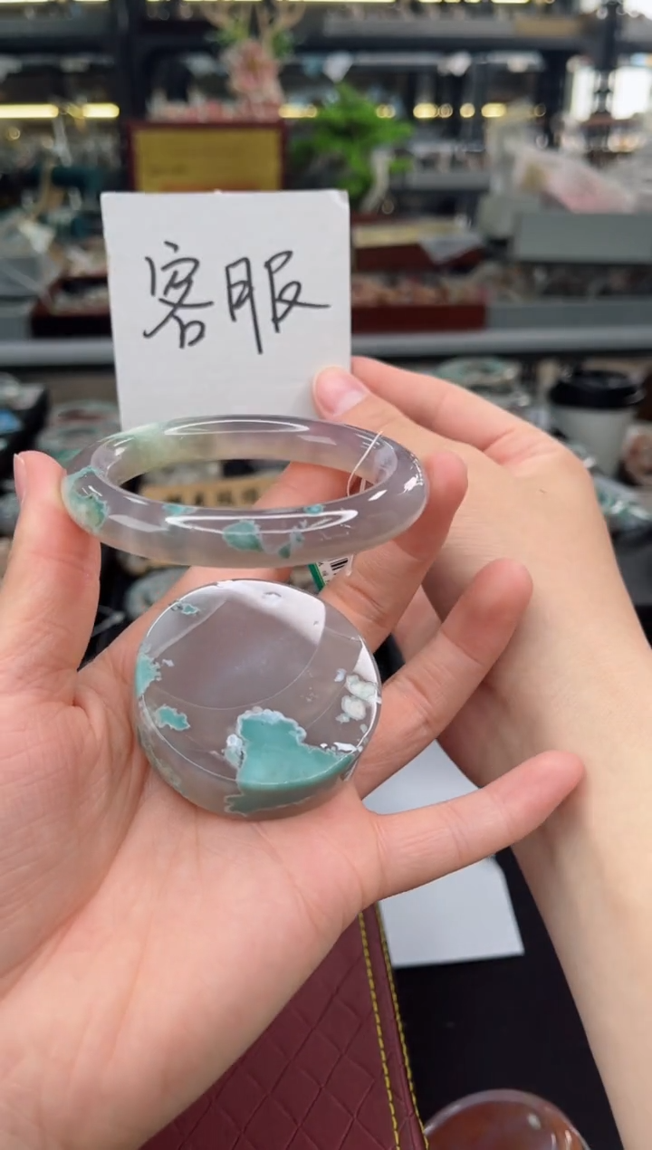 【闪购商品】石英质玉手镯未镶嵌56圈口（赠品镯心）S921123