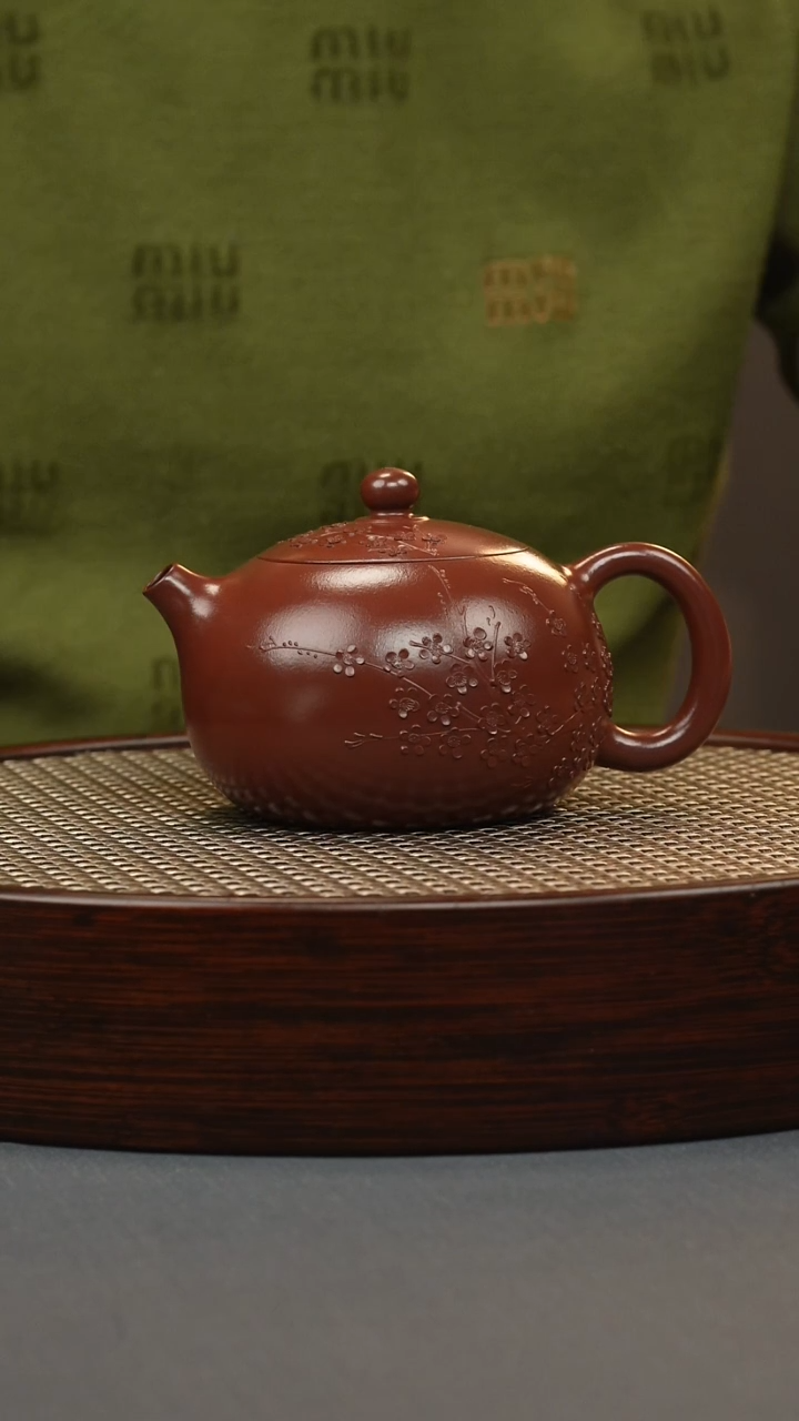 【闪购商品】紫砂茶壶朱砂紫袍 西施 堆梅
