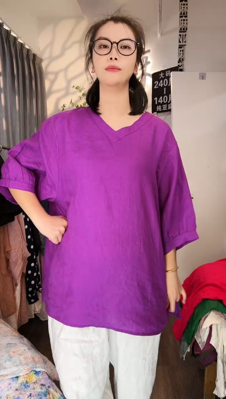 亚麻汉麻苎麻大码女装